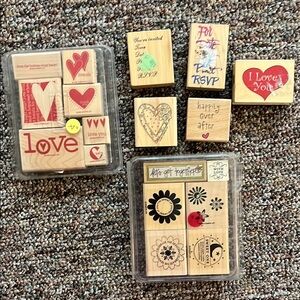 Stampin' Up! Love and Celebration Stamp Set - Red, Black, White